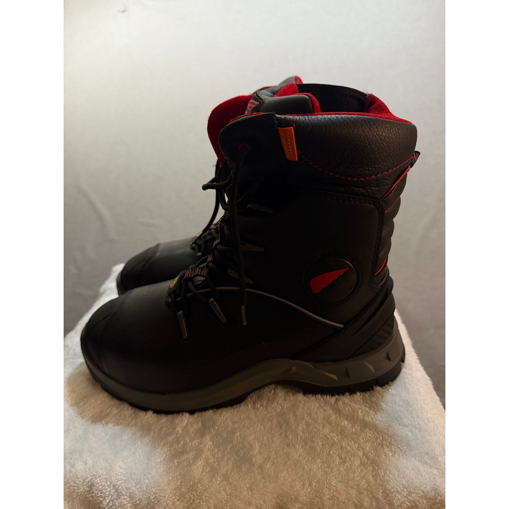 Red Wing Shoes Men's Black Insulated‎ D30 Work Boots Size 9 Lace Up NWT